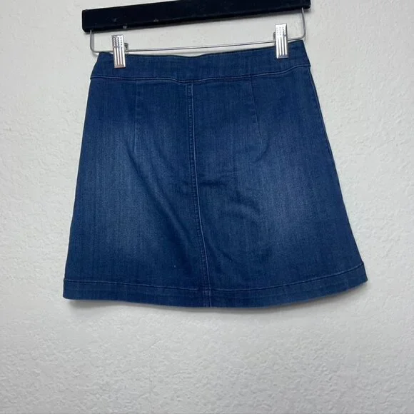 Ivy & Olive Denim Front Zip Mini Skirt - Picture 3 of 4